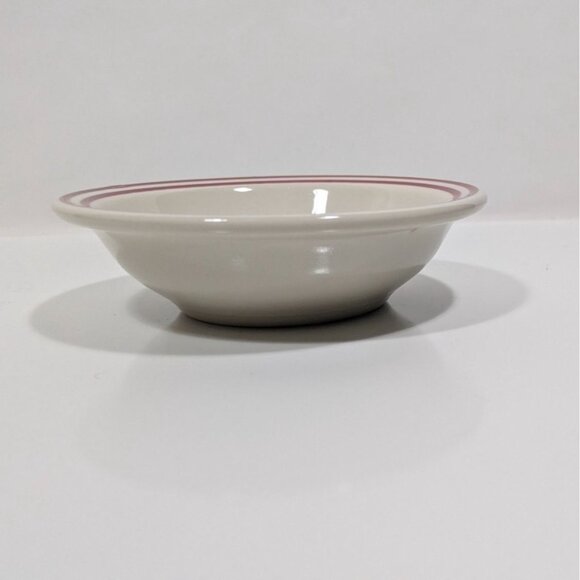 Syracuse China White Red Double Band Rimmed Bowl - Picture 2 of 7